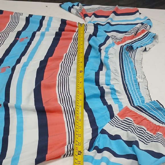 crown & ivy Curvy Off-Shoulder Striped Blouse - Blue, Pink, Black, Sz 3X New - Picture 11 of 14